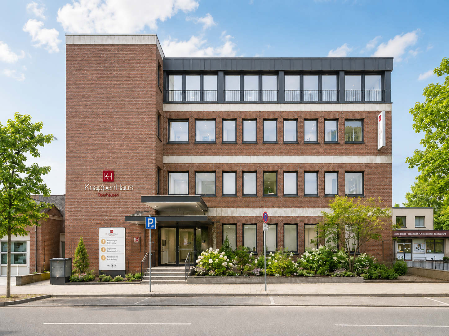 Außenbereich des Knappenhaus Oberhausen